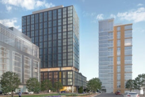 rendering of the upcoming Baltimore construction of Parcel 4 in Harbor Point